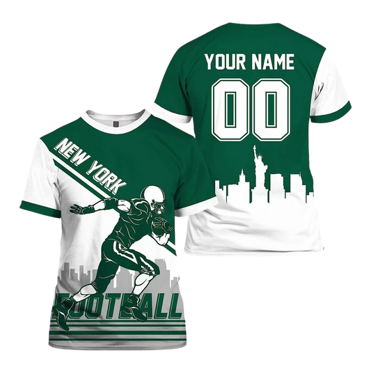 NFL New York Jets Custom Name And Number T-Shirt – Football Player For Big Fan NH24