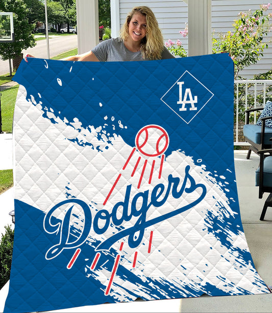 Los Angeles Dodgers Baseball Premium Quilt - Stylish Dodgers Logo Tee Tor Fans NH24