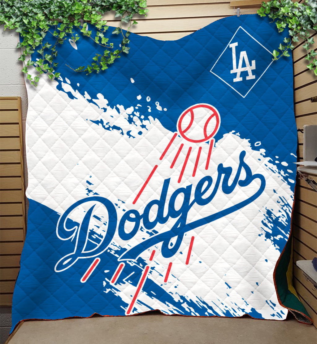 Los Angeles Dodgers Baseball Premium Quilt - Stylish Dodgers Logo Tee Tor Fans NH24