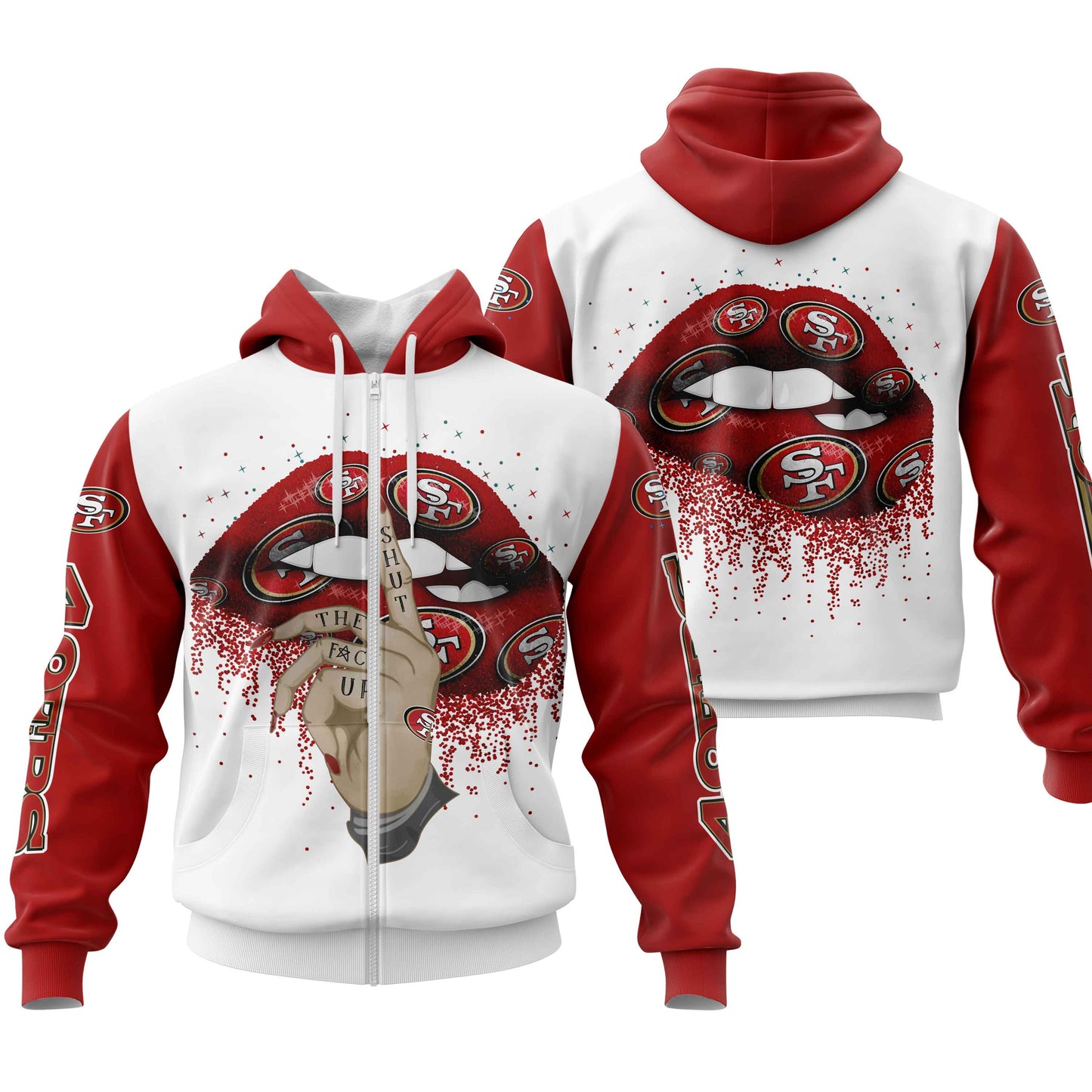 NFL San Francisco 49ers Lips Hoodie NH24