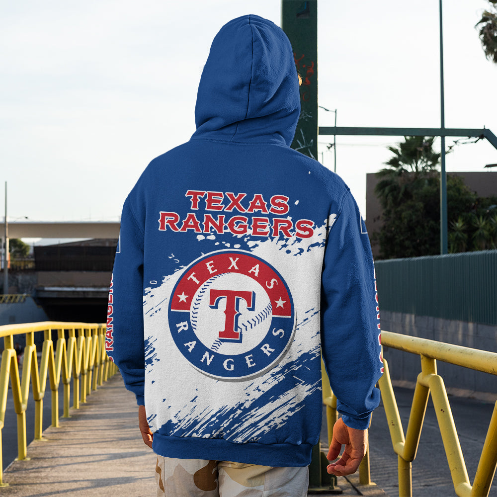 Texas Rangers Blue Color MLB Hoodie For Big Fan NH24