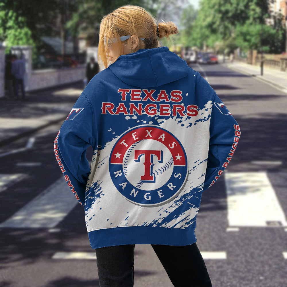 Texas Rangers Blue Color MLB Hoodie For Big Fan NH24