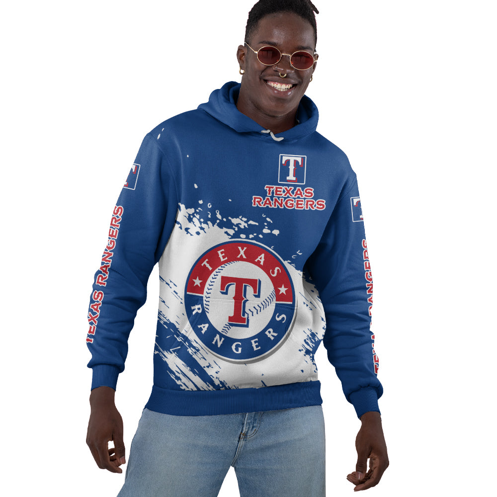Texas Rangers Blue Color MLB Hoodie For Big Fan NH24