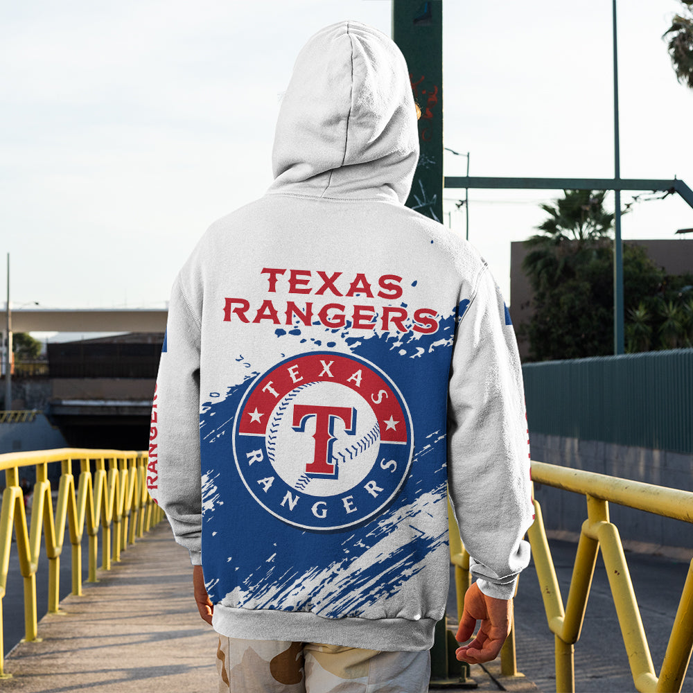 Texas Rangers White Color MLB Hoodie For Big Fan NH24