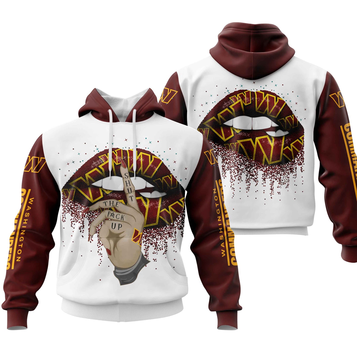 NFL Washington Commanders Lips Hoodie NH24