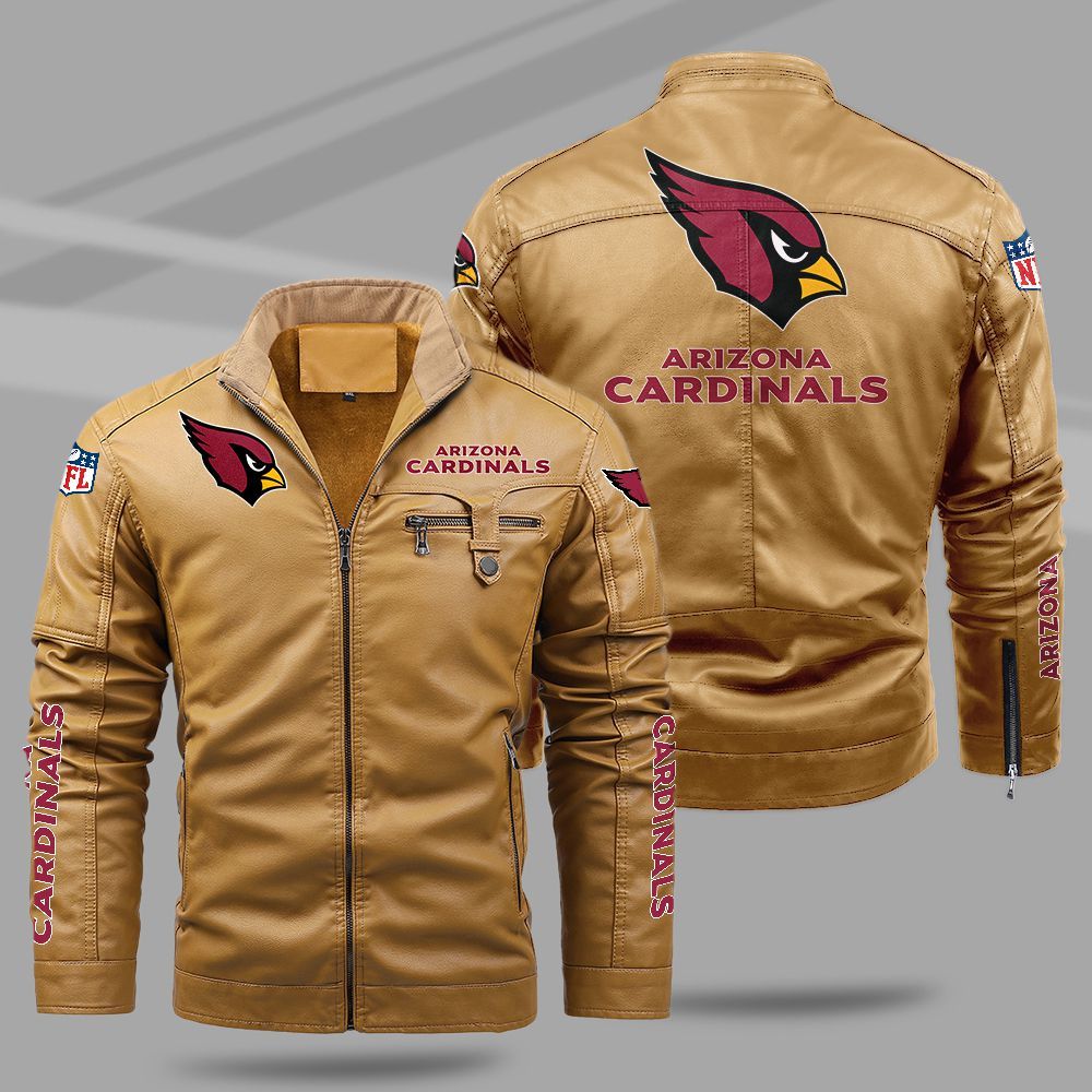 Arizona Cardinals NFL Teams Fleece Leather Jacket For All Season NH24
