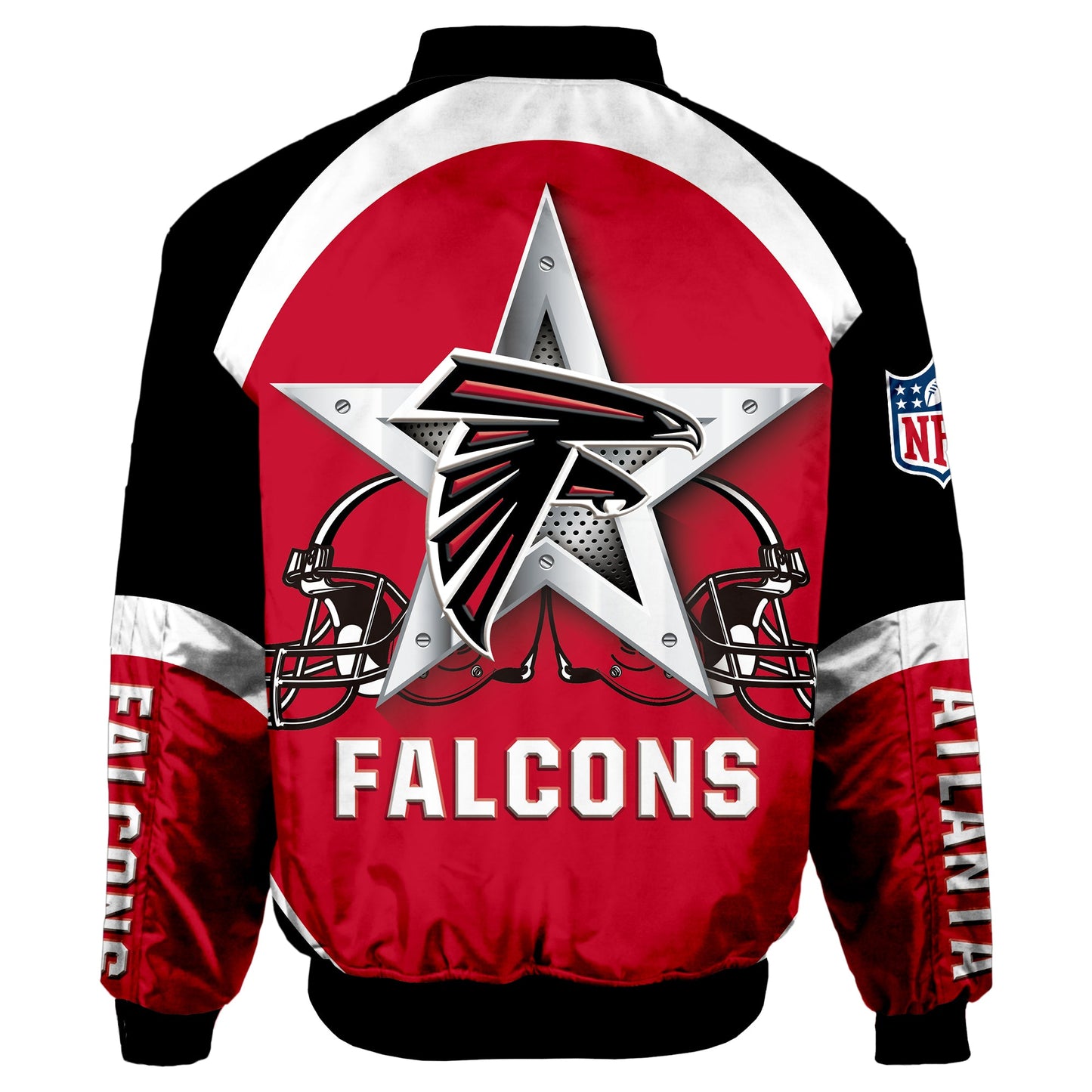 NFL Atlanta Falcons Bomber Jacket Graphic Football Player Running NH24