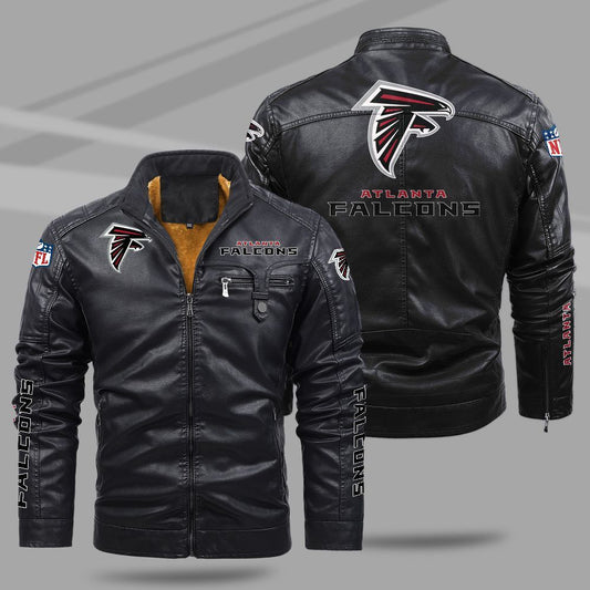 Atlanta Falcons NFL Teams Fleece Leather Jacket For All Season NH24