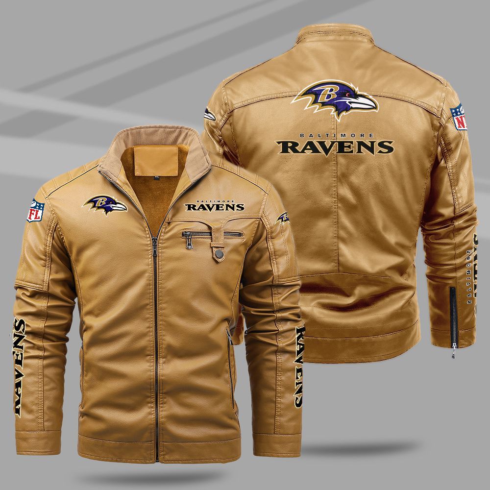 Baltimore Ravens NFL Teams Fleece Leather Jacket For All Season NH24