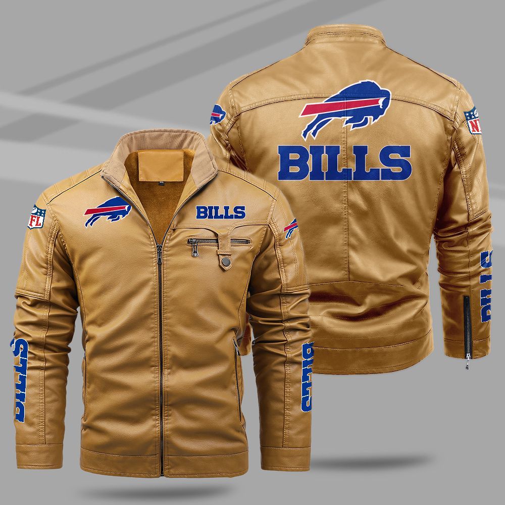 Buffalo Bills NFL Teams Fleece Leather Jacket For All Season NH24