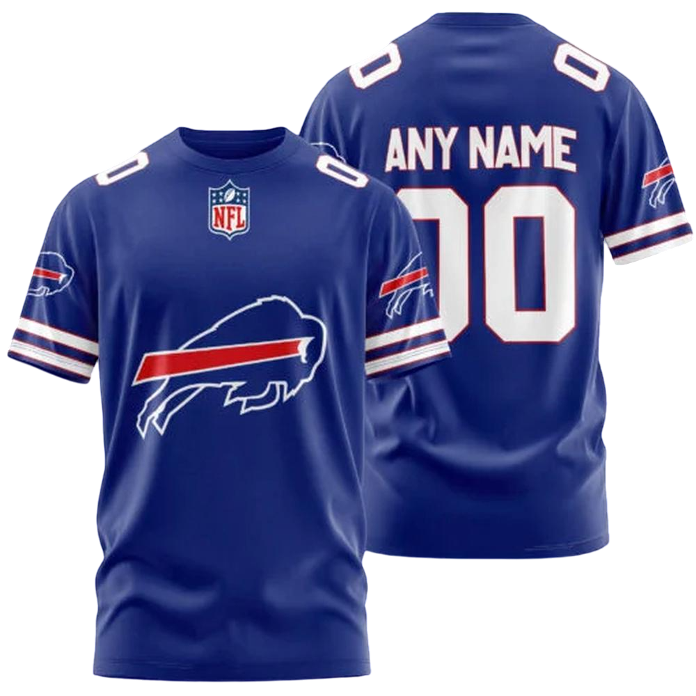 Buffalo Bills Custom T-Shirt – Add Your Name & Number NH24