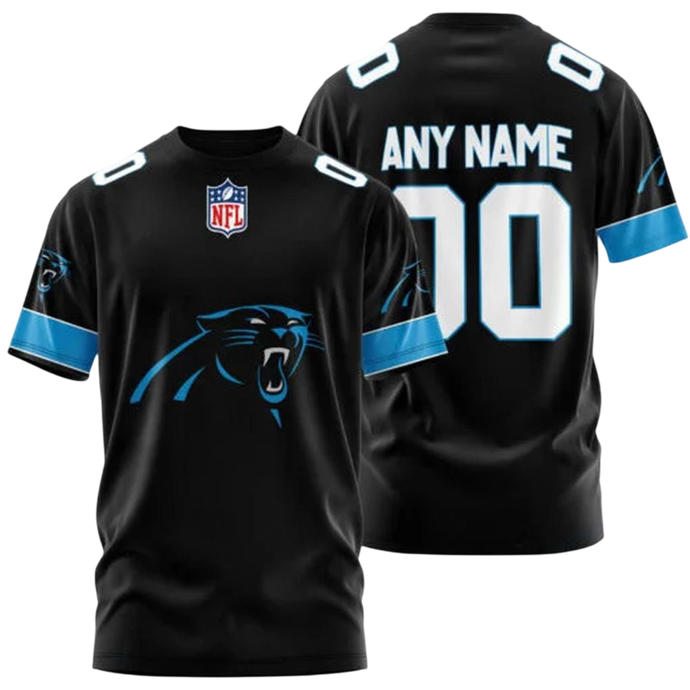 Carolina Panthers Custom T-Shirt – Add Your Name & Number NH24