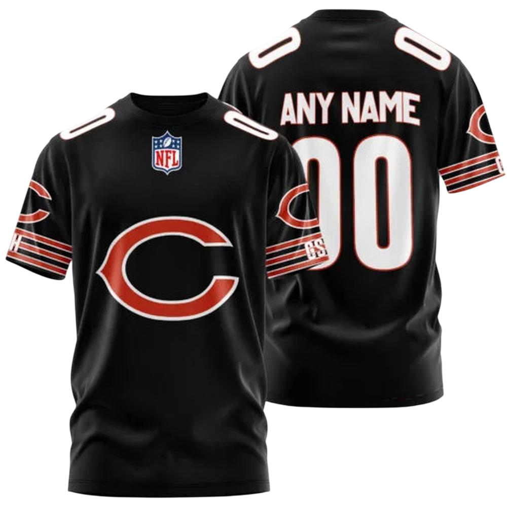 Chicago Bears Custom T-Shirt – Add Your Name & Number NH24