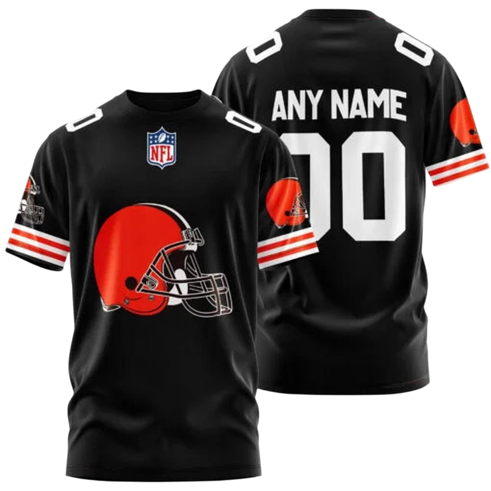 Cleveland Browns Custom T-Shirt – Add Your Name & Number NH24