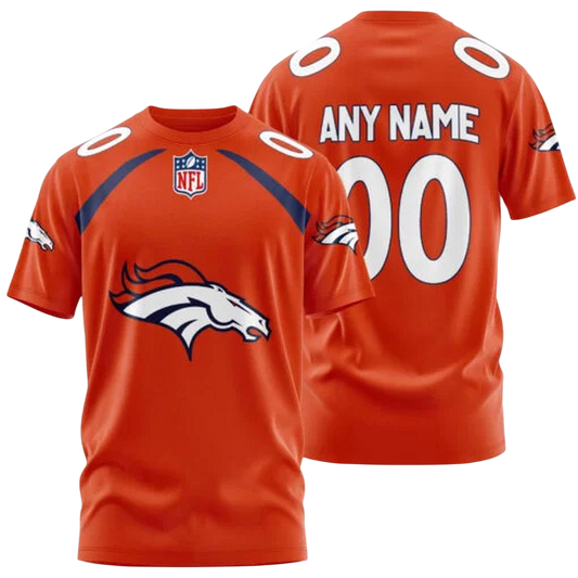 Denver Broncos Custom T-Shirt – Add Your Name & Number NH24
