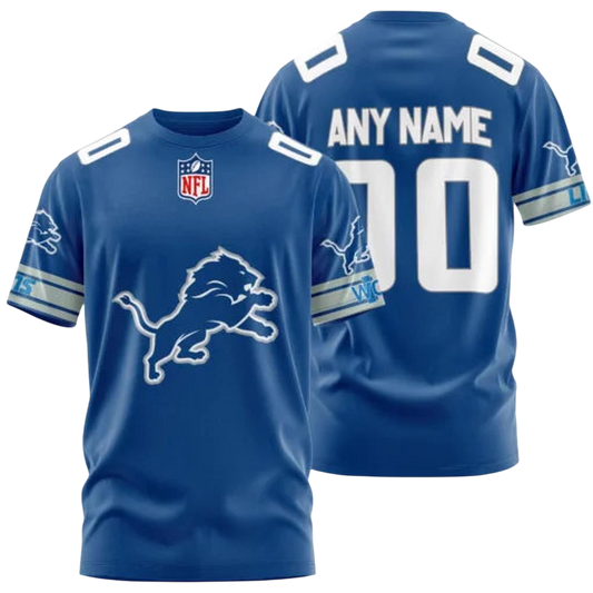 Detroit Lions Custom T-Shirt – Add Your Name & Number NH24