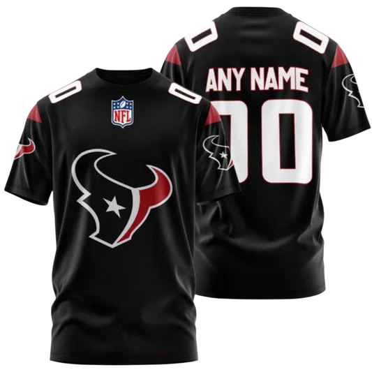 Houston Texans Custom T-Shirt – Add Your Name & Number NH24