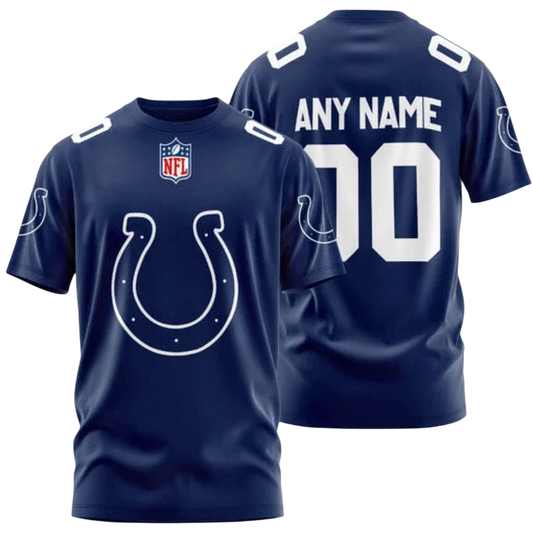 Indianapolis Colts Custom T-Shirt – Add Your Name & Number NH24