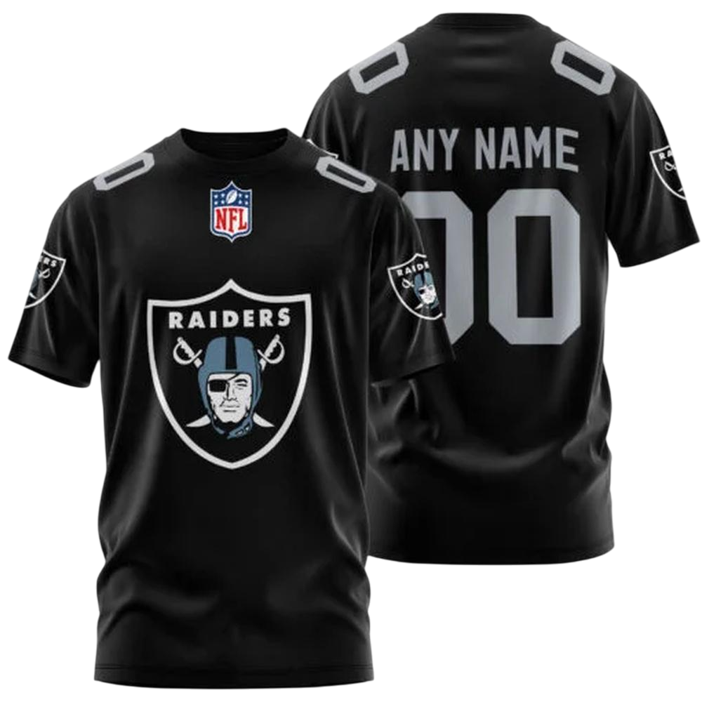 Las Vegas Raiders Custom T-Shirt – Add Your Name & Number NH24
