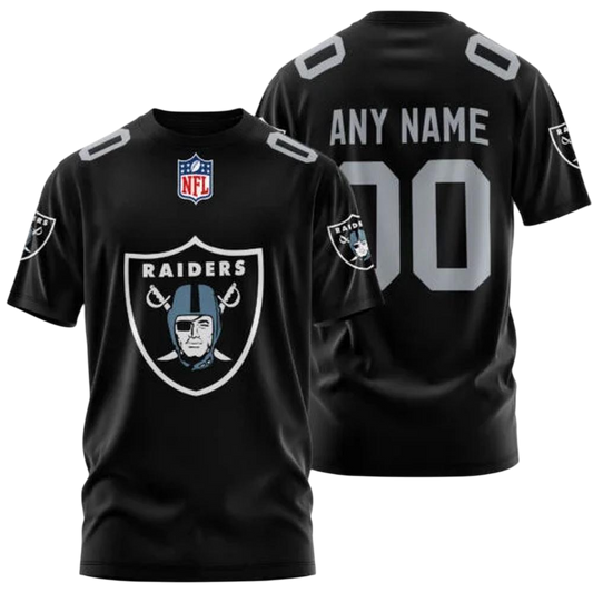 Las Vegas Raiders Custom T-Shirt – Add Your Name & Number NH24