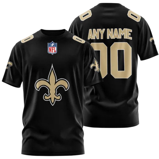 New Orleans Saints Custom T-Shirt – Add Your Name & Number NH24