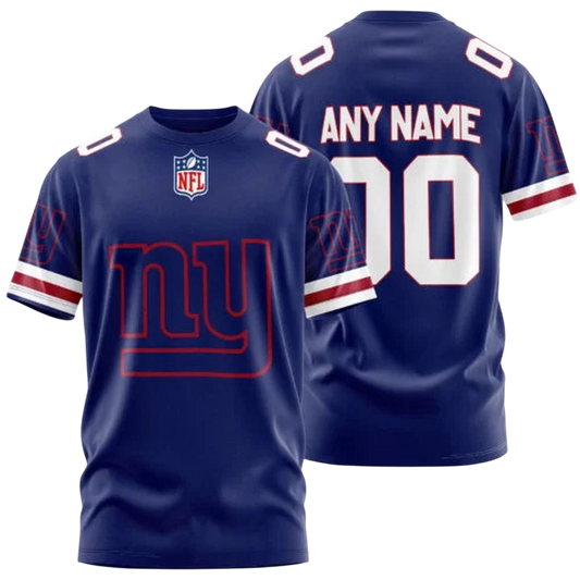 New York Giants Custom T-Shirt – Add Your Name & Number NH24