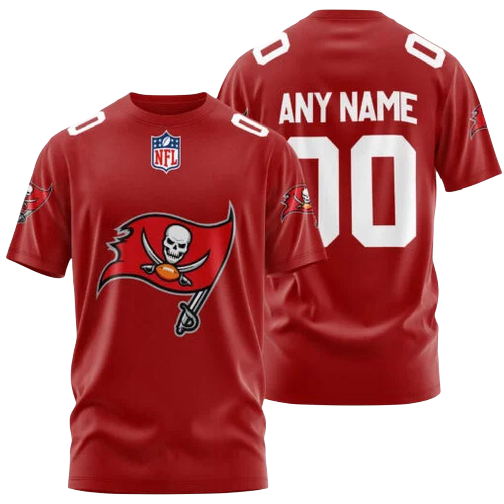 Tampa Bay Buccaneers Custom T-Shirt – Add Your Name & Number NH24