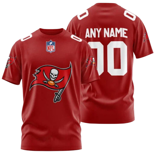 Tampa Bay Buccaneers Custom T-Shirt – Add Your Name & Number NH24