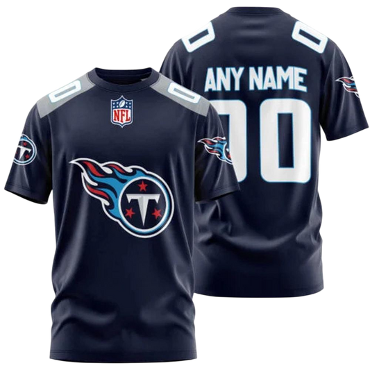 Tennessee Titans Custom T-Shirt – Add Your Name & Number NH24