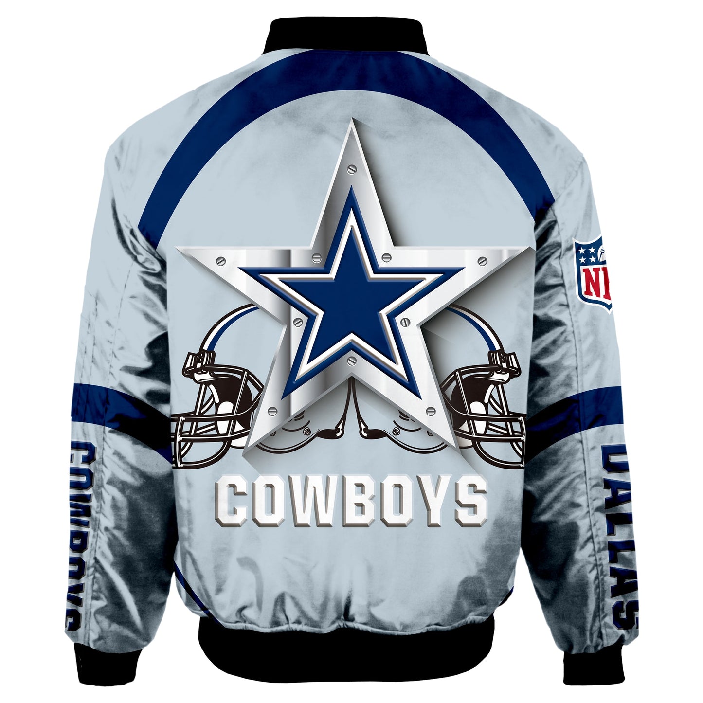 NFL Dallas Cowboys Bomber Jacket Graphic Football Player Running NH24
