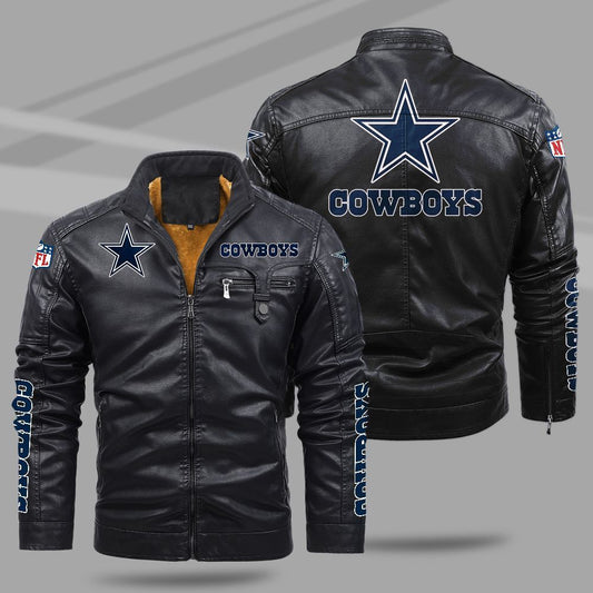 Dallas Cowboys NFL Teams Fleece Leather Jacket For All Season NH24