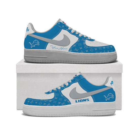 (Personalized) Detroit Lions LV x Nike Air Force 1