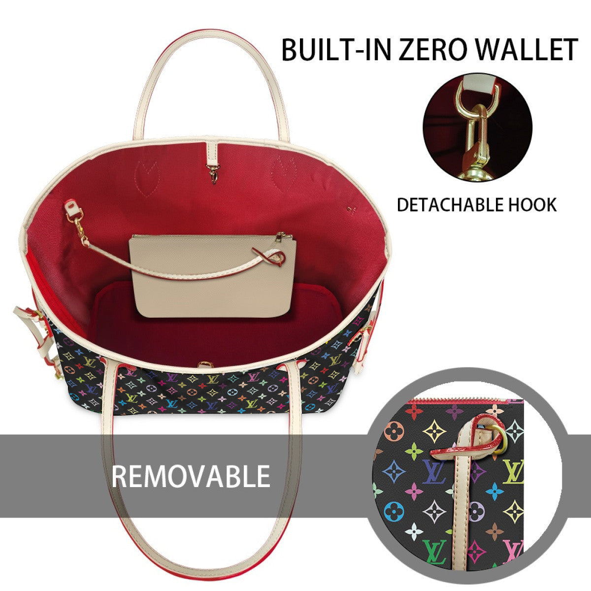 Louis Vuitton Neverfull MM Multicolor Monogram Bag