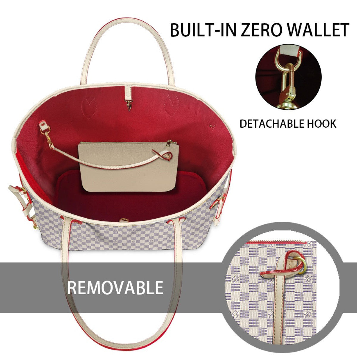 Louis Vuitton Neverfull MM Damier Style Bag