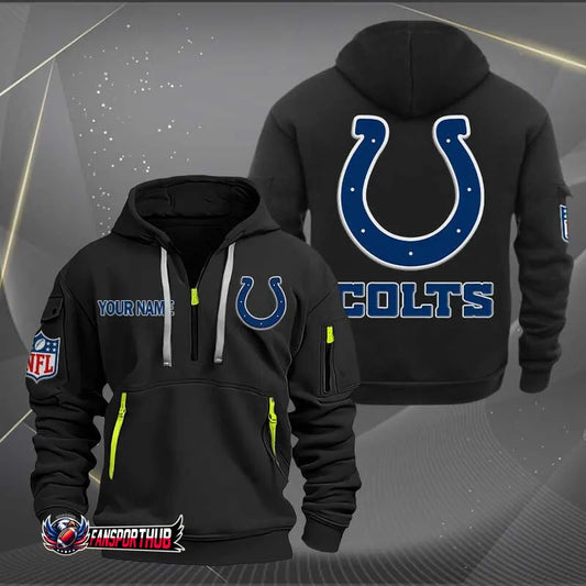 Indianapolis Colts New Personalized Quarter Men's Hoodie NH24