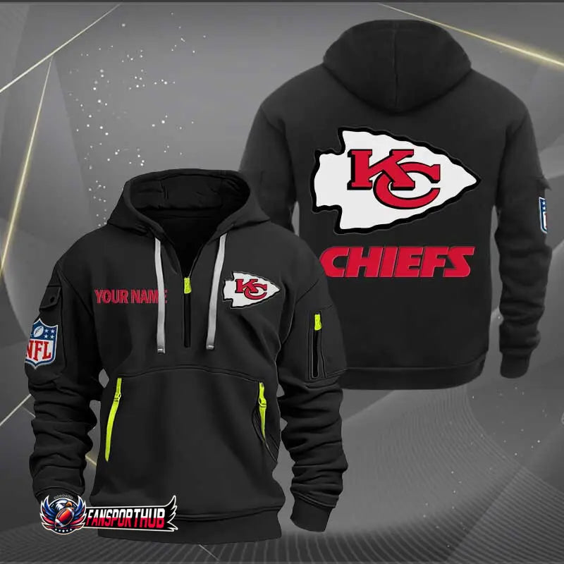 Kansas City Chiefs New Personalized Quarter Men's Hoodie NH24