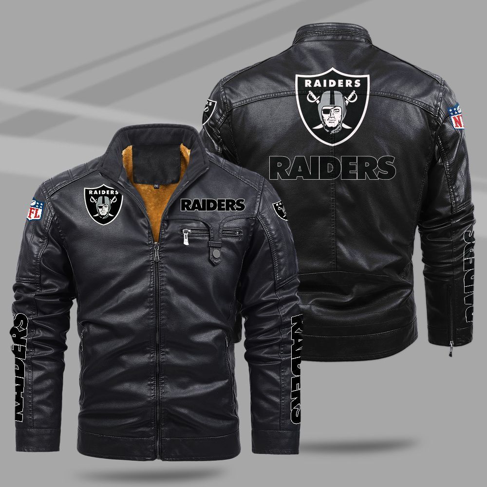 Las Vegas Raiders NFL Teams Fleece Leather Jacket For All Season NH24