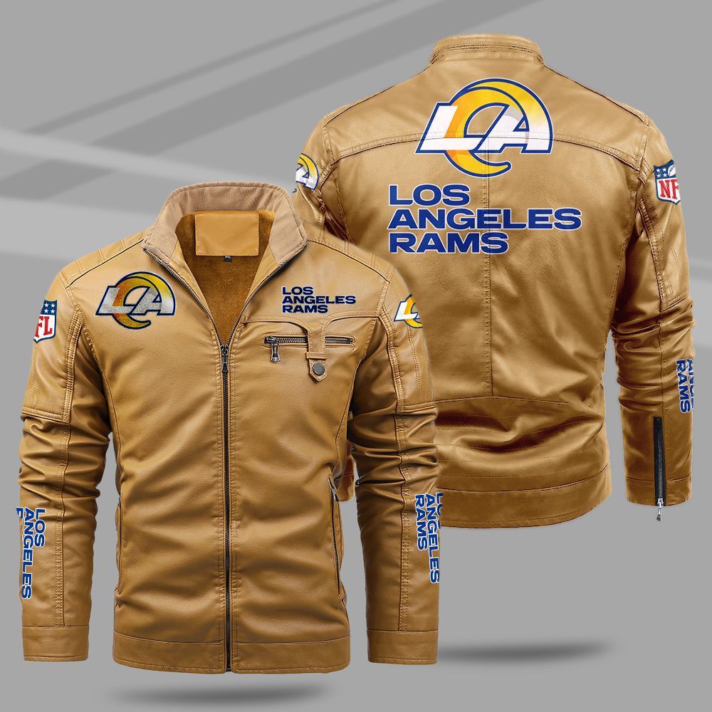 Los Angeles Rams NFL Teams Fleece Leather Jacket For All Season NH24
