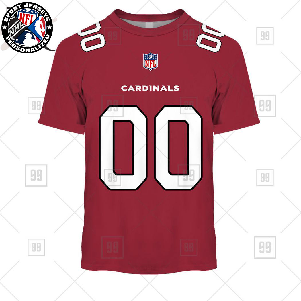 Personalized NFL Arizona Cardinals Home Jersey Style T-shirt NH24