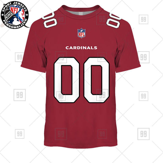 Personalized NFL Arizona Cardinals Home Jersey Style T-shirt NH24