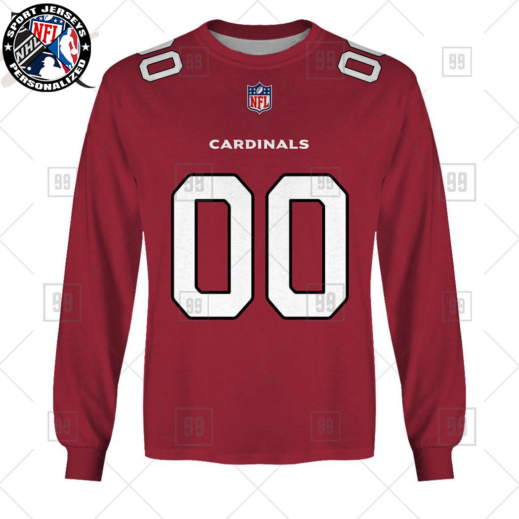 Personalized NFL Arizona Cardinals Home Jersey Style Sweatshirt NH24