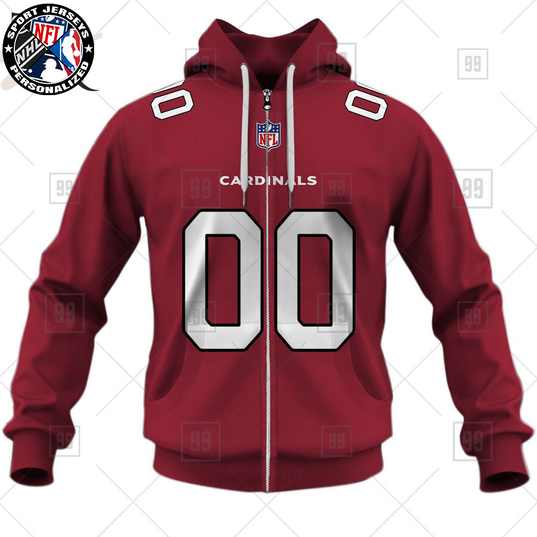 Personalized NFL Arizona Cardinals Home Jersey Style Hoodie NH24