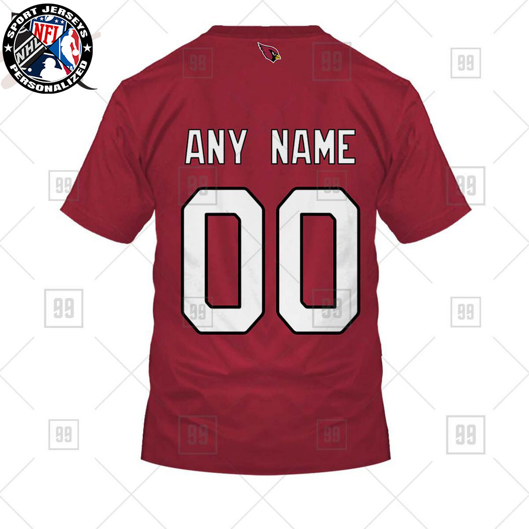 Personalized NFL Arizona Cardinals Home Jersey Style T-shirt NH24