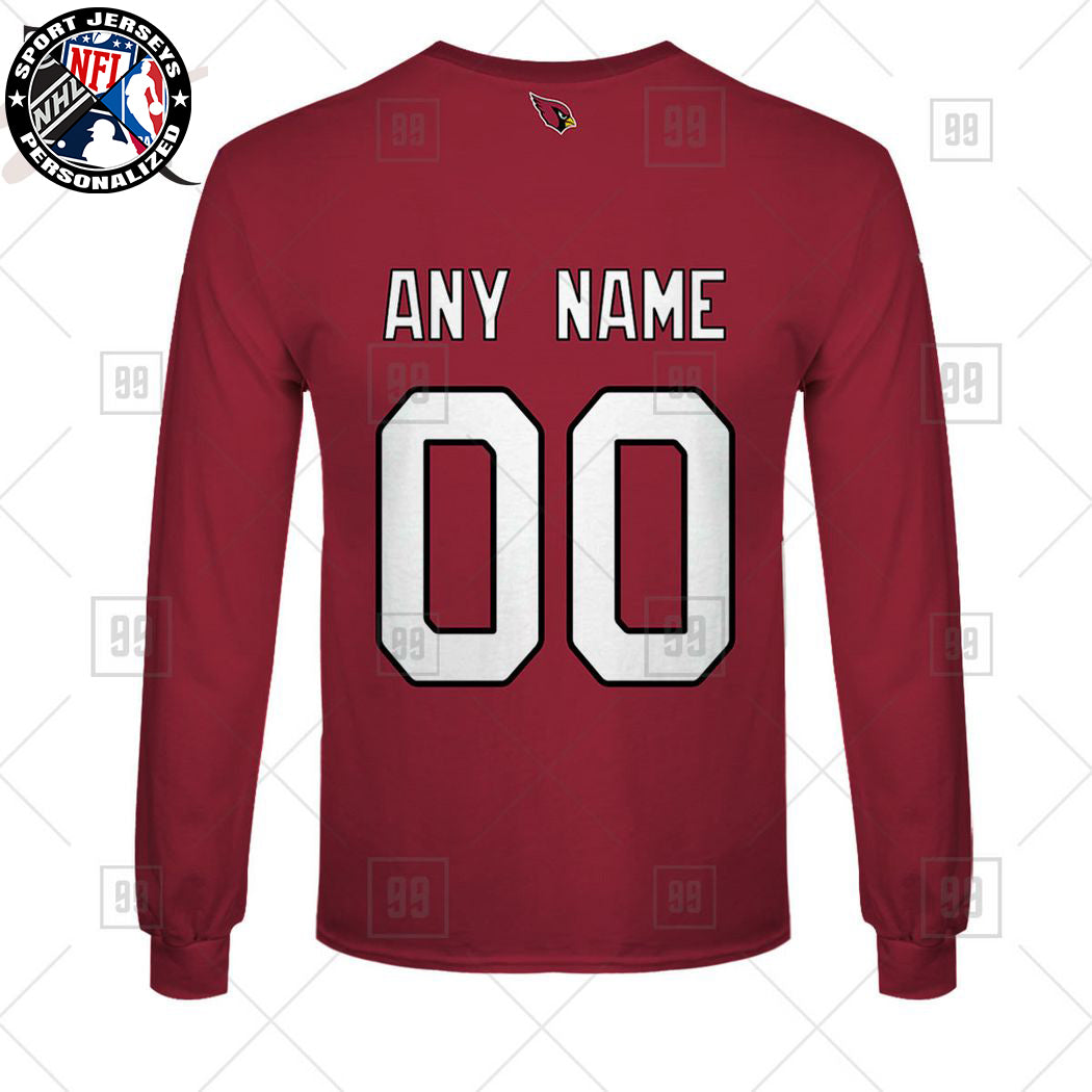 Personalized NFL Arizona Cardinals Home Jersey Style Sweatshirt NH24