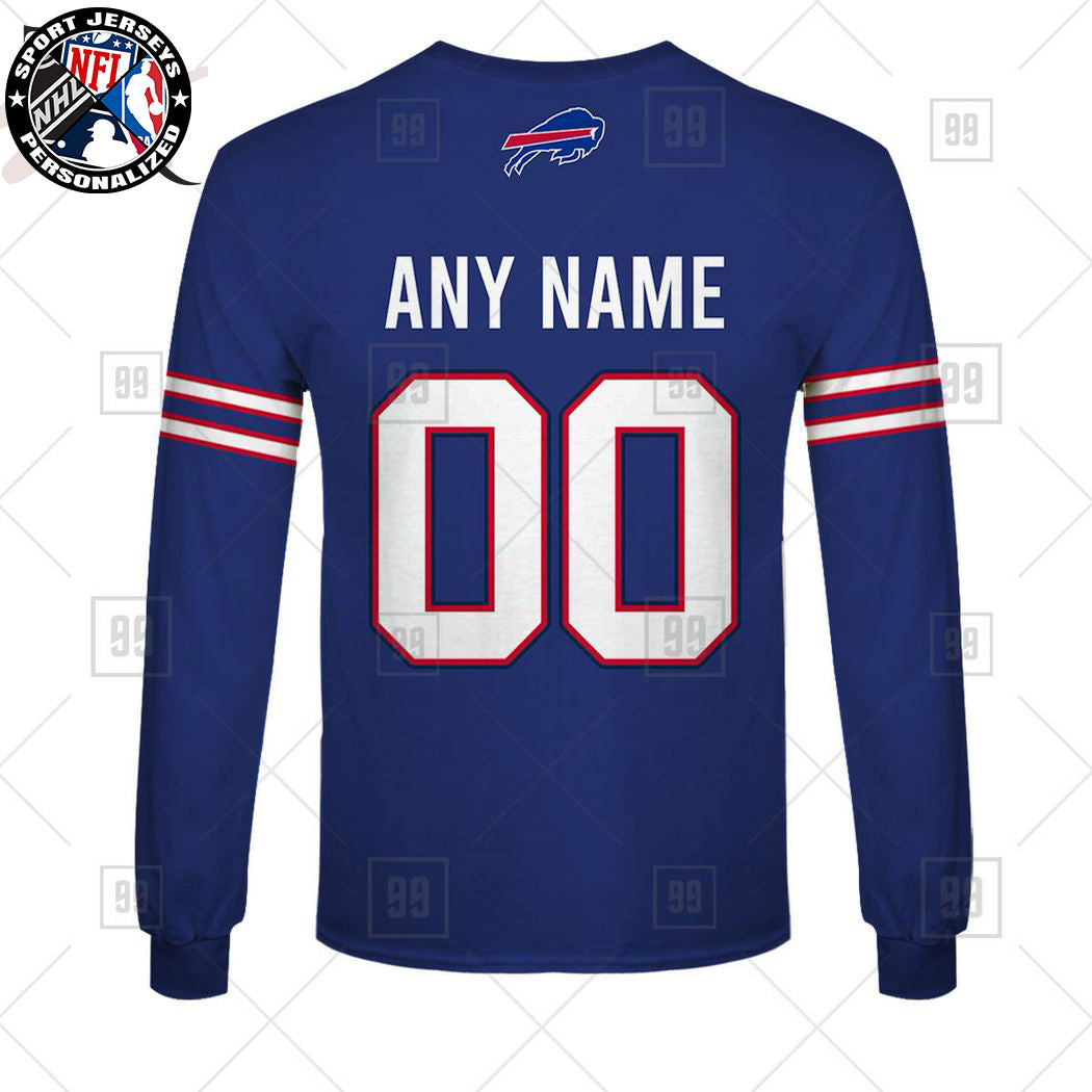 Personalized NFL Buffalo Bills Home Jersey Style Sweatshirt NH24