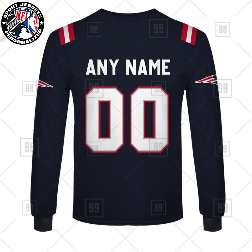 Personalized NFL New England Patriots Home Jersey Style Sweatshirt NH24