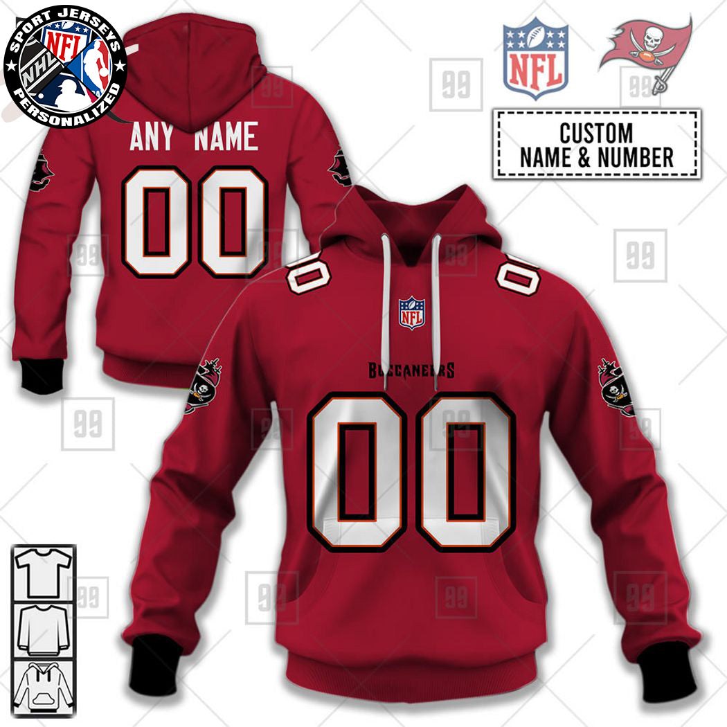 Personalized NFL Tampa Bay Buccaneers Home Jersey Style Hoodie NH24