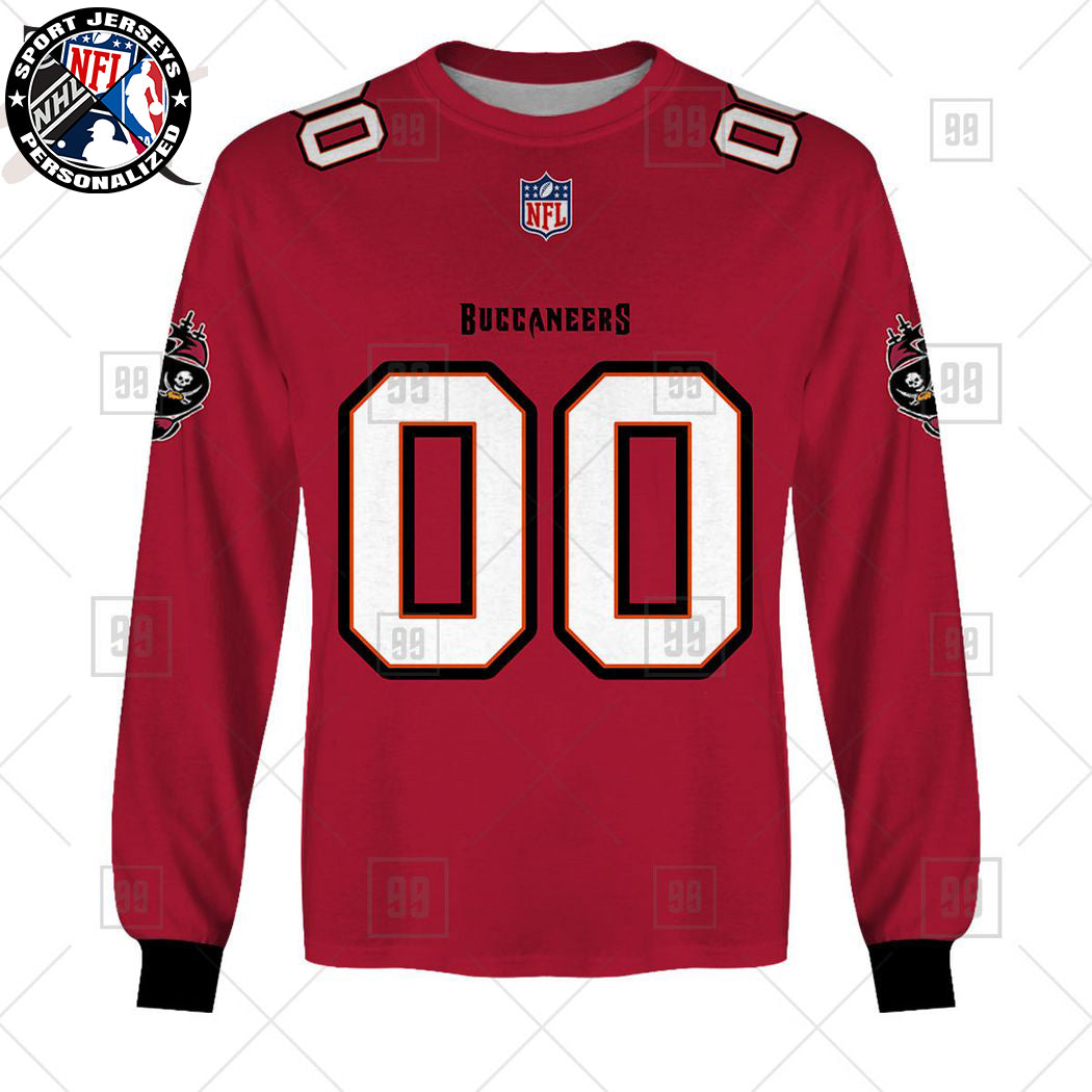 Personalized NFL Tampa Bay Buccaneers Home Jersey Style Sweatshirt NH24