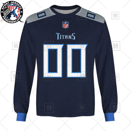 Personalized NFL Tennessee Titans Home Jersey Style Sweatshirt NH24