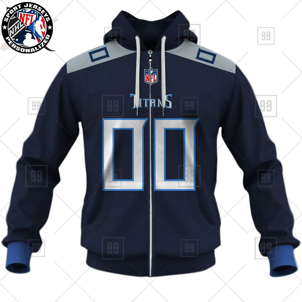 Personalized NFL Tennessee Titans Home Jersey Style Hoodie NH24